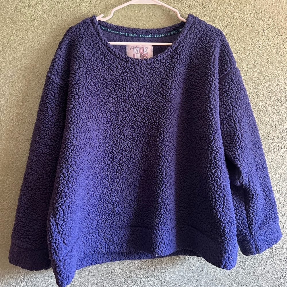MUK LUKS Sherpa Fleece Pullover